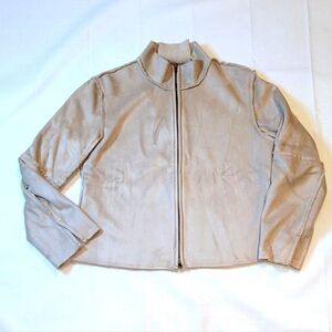 True Grit Faux Suede Zip Jacket Size XL